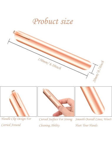 Limpiador de migas de acero inoxidable Xyseamf Oro Rosa