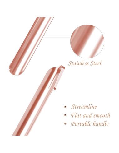 Limpiador de migas de acero inoxidable Xyseamf Oro Rosa