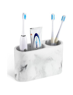 Soporte para Cepillos de Dientes Luxspire 2 Ranuras Blanco