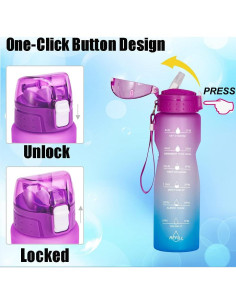 Botella de Agua Motivacional Goothdurs 32oz a Prueba de Fugas 2