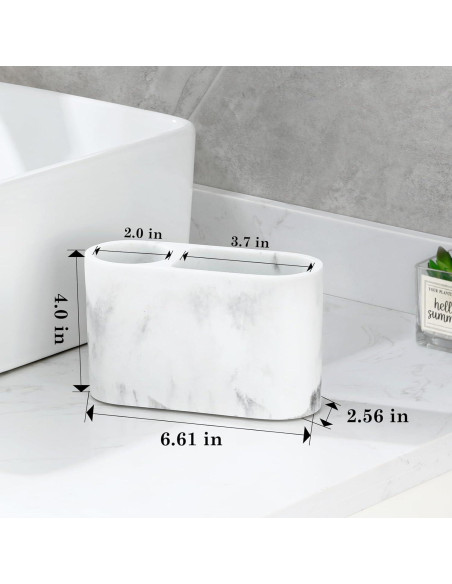 Soporte para Cepillos de Dientes Luxspire 2 Ranuras Blanco