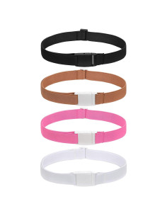 Cinturón Elástico Ajustable para Niñas - Hebilla Plana - 66 cm