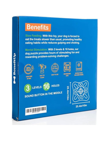 Juguete de rompecabezas interactivo para perros Boneitup 64.5x25.4cm