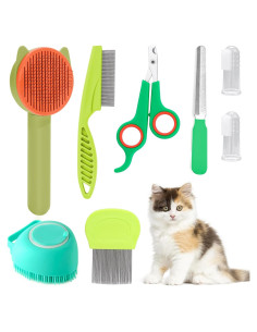 Kit de Limpieza para Mascotas VCZONE 8 Piezas Verde