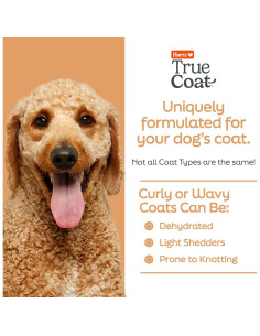 Champú para perros Hartz True Coat rizado u ondulado 450g 2