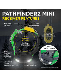 Receptor GPS Dogtra PATHFINDER2 MINI para Perros con Luz LED 2