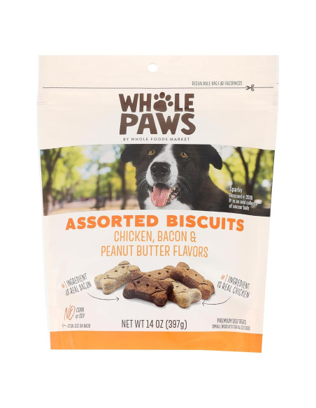Galletas para Perros Whole Paws 396g - Pollo, Tocino, Mantequilla Galletas para Perros Whole Paws 396g - Pollo, Tocino, Mantequilla