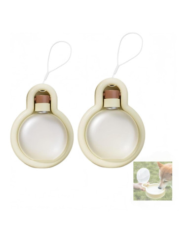 Botella de Agua Plegable para Perros WQHLONGBO 500ml y 350ml