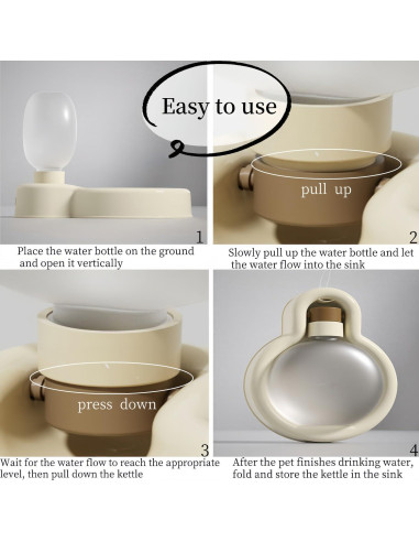 Botella de Agua Plegable para Perros WQHLONGBO 500ml y 350ml