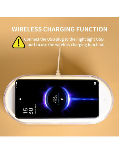Lámpara LED Táctil con Cargador Inalámbrico xhtechnology