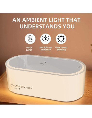 Lámpara LED Táctil con Cargador Inalámbrico xhtechnology
