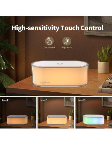 Lámpara LED Táctil con Cargador Inalámbrico xhtechnology