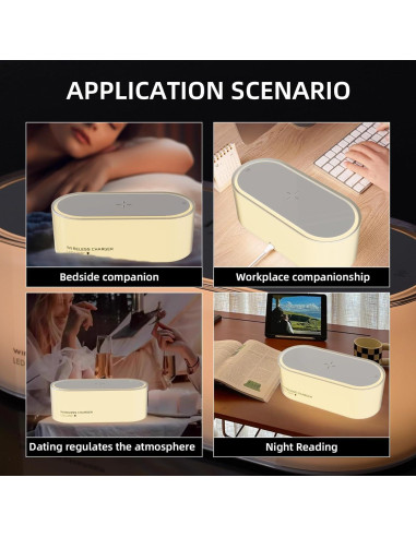 Lámpara LED Táctil con Cargador Inalámbrico xhtechnology