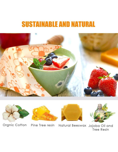 Envolturas de Cera de Abeja Genérico - Juego de 7 Tamaños