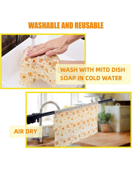 Envolturas de Cera de Abeja Genérico - Juego de 7 Tamaños