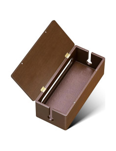 Caja Organizadora de Cables de Madera YECAYE con Tapa Magnética