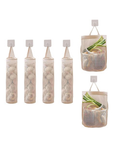 6 Bolsas de Almacenamiento de Malla HINIHAO Reutilizables 17.78x41.91cm