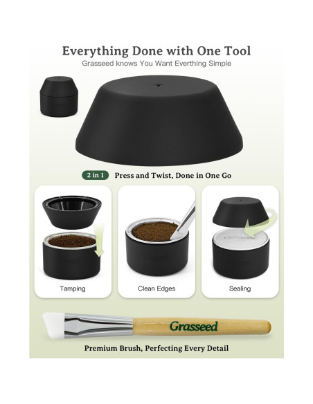Kit de Cápsulas Reutilizables Grasseed para Nespresso Vertuo