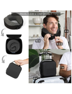 Almohada de Viaje AIREST con Botones Magnéticos - Espuma de Memoria 2