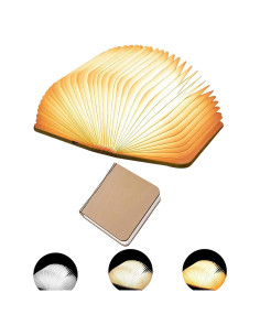 Lámpara de libro LED Plegable HaoYDUS 14.5x11.4 cm 3 Colores