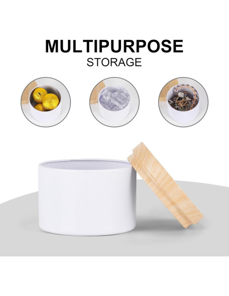 24 Latas de Vela Blancas Mate BOTINXIS 4oz con Tapas de Madera