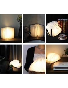 Lámpara de libro LED Plegable HaoYDUS 14.5x11.4 cm 3 Colores 2