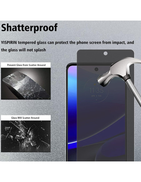 Protector de Pantalla de Privacidad OWMGTS para Moto G Stylus 2022 - 2 Pzs
