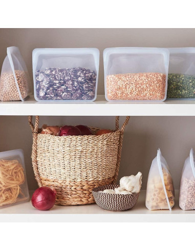 Bolsa de Silicona Reutilizable Stasher 1.65L Transparente