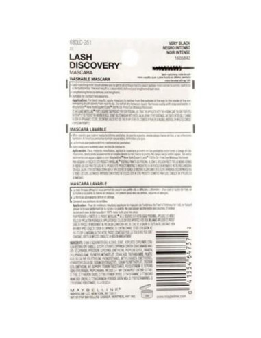 Máscara Lavable Maybelline New York Lash Discovery 4.57g