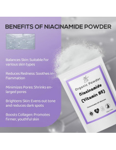 Polvo de Niacinamida 99% Vagiria - Cuidado Piel DIY, Antienvejecimiento 2