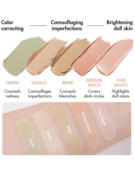 Paleta de Corrección de Color HANKOOK 5-en-1 Beige Verde