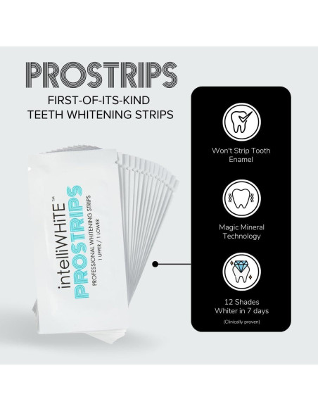Prostrips - 12 Tonos Más Blancos - 56 Tiras Remineralizantes Prostrips - 12 Tonos Más Blancos - 56 Tiras Remineralizantes