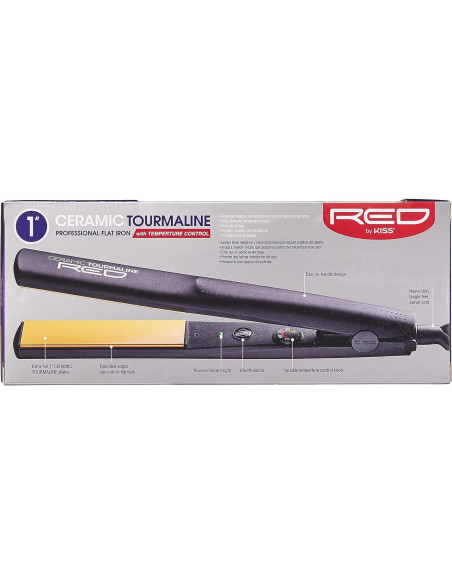 Plancha Profesional de Cerámica Red By Kiss 1" Control Temperatura 232C Plancha Profesional de Cerámica Red By Kiss 1" Control Temperatura 232C