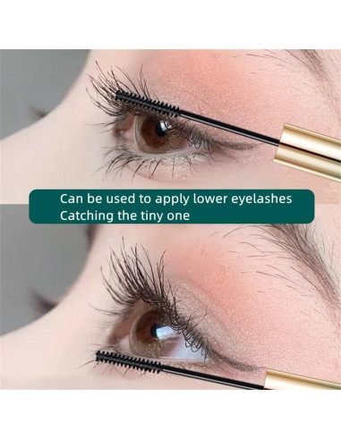 Máscara de Pestañas Impermeable Qihui 3ml - Cepillo Fino 2.5mm
