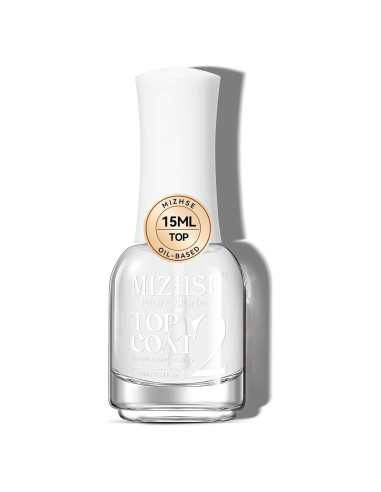 Esmalte de Uñas Top Coat MIZHSE 15 ml Secado Rápido Brillo Alto