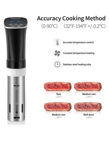 Cocedor Sous Vide Kuermon SV238A 1000W Acero Inoxidable
