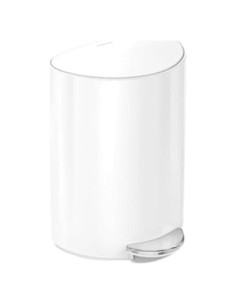 Cubo de Basura 6L simplehuman Acero Blanco Semi-Circular