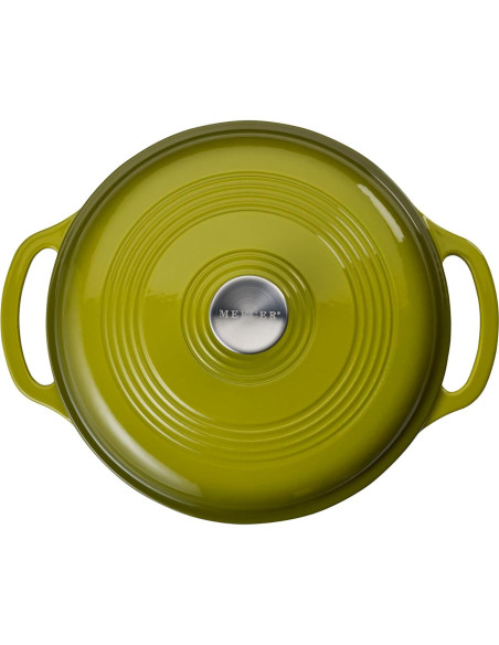 Olla de Hierro Fundido Enameleda Mercer Culinary 6qt Aguacate