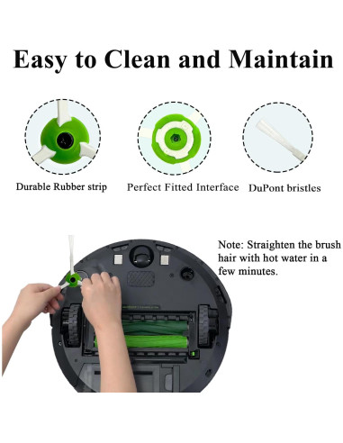 Paquete de 10 cepillos laterales Soniicmomo para iRobot Roomba