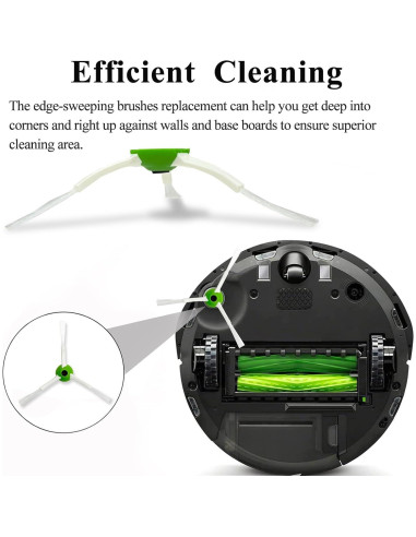 Paquete de 10 cepillos laterales Soniicmomo para iRobot Roomba
