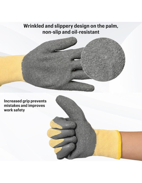 Guantes Aislantes Eléctricos 400V Goma Antideslizantes Unisex