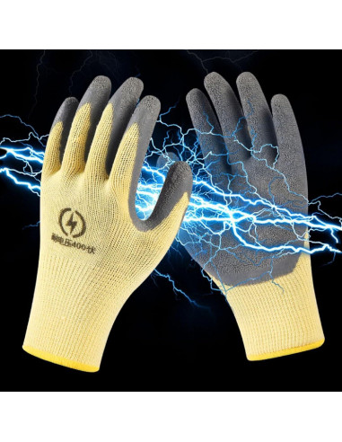 Guantes Aislantes Eléctricos 400V Goma Antideslizantes Unisex
