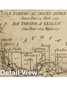 Mapa Histórico Vintage Francesco De Caroly 254x112cm 2