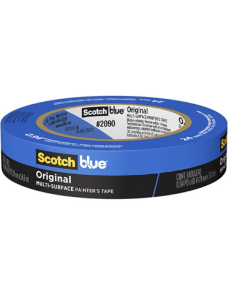 Cinta de Pintor Azul 3M Scotch 2090 2.54 cm x 54.86 m Paquete de 5 Cinta de Pintor Azul 3M Scotch 2090 2.54 cm x 54.86 m Paquete de 5