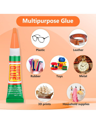 36 Tubos de 3g Pegamento Súper Fuerte Lucomb Gel Transparente