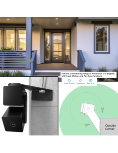 Soporte de Pared Zwolf Negro para Cámara Wyze Pan V3 - 270 Grados 2