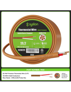 Cable de Termostato Syston 18 AWG 30.48 m Bajo Voltaje 2