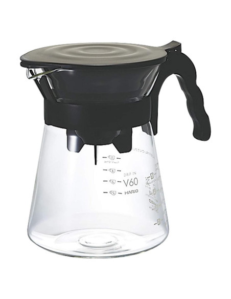 Cafetera de Goteo Hario V60 700ml Manual Vidrio Negro