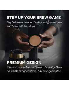 Filtro Reutilizable de Acero Inoxidable CAFE CONCETTO Súper Fino para AeroPress 2