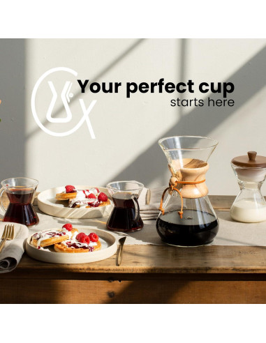 Cafetera Chemex de Vidrio 6 Tazas - Diseño Elegante y Sostenible